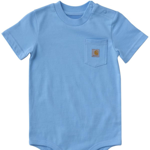 Carhartt Infant Boys' Solid Logo Short Sleeve Snap Onesie