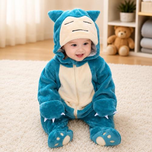 Blue Chubby Monster Baby Kigurumi Onesie Cute Anime Character Romper Toddler Cosplay Pajama Infant Costume Gift Boys Girls
