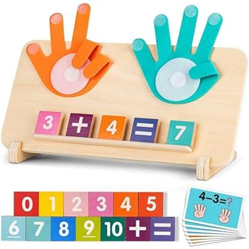 GUEETIC® Preschool Learning Toys for Toddlers 3-4, Educational Math manipulatives Number Counting Blocks for Kids, Montessori Toys for 3-5 Year Old Boys Girls Birthday Gifts
