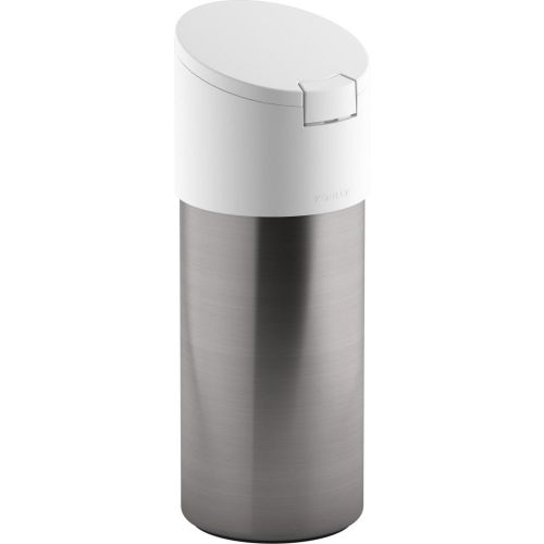 Kohler Disinfecting Dispenser (Wipes not Included), Stainless Steel Canister with Easy One Touch Lid, 4 x 4 x 10.75, White
