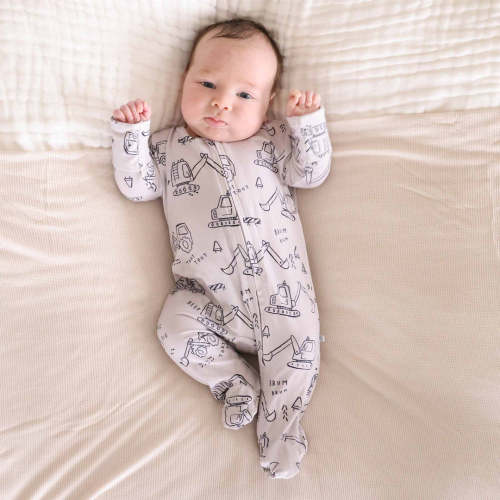 Doodle Dozers Zipper Footie