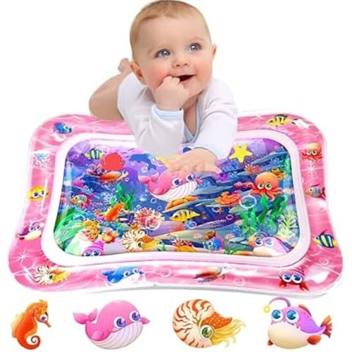 Infinno Tummy Time Mat Premium Baby Water Play Mat for Infants and Toddlers Baby Toys for 3 to 24 Months, Strengthen Your Baby's Muscles, Pink Theme Toys