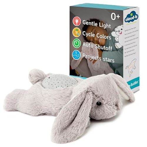 Cloud b Calming Nightlight Star Projector | Gentle Brightness | 3 Colors | 3 Constellations | Auto-Shutoff | Bunny