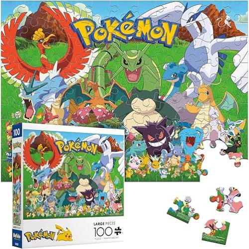 Buffalo Games Pokémon Fan Favorites, 100 Piece Jigsaw Puzzle, Kids Ages 6+