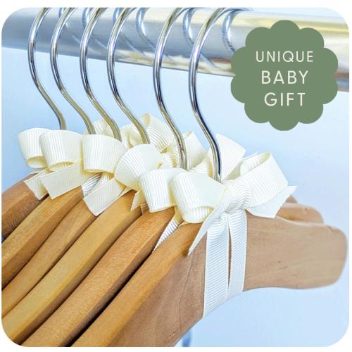 Infant Clothes Hanger Set Wooden Baby Hanger 0-3 Month Nursery Clothes Hanger Wood Baby Shower Gift Custom Baby Hanger Infant