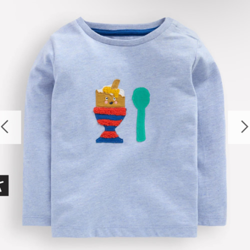 Long Sleeve Appliqué T-Shirt-Light Blue Dippy Egg | Boden USA