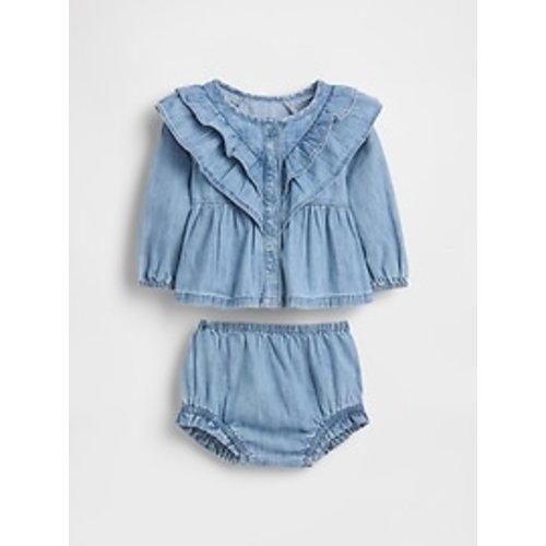 Baby Ruffle Denim Outfit Set | Gap