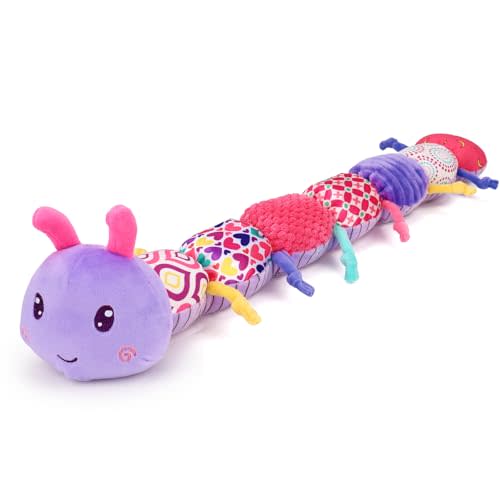 Baby Girl Toys 0-3-6 Months Musical Stuffed Animals Plush Caterpillar Toy with Crinkle Rattles Tummy Time Sensory Learning Toys for Infants 6-9-12 Months Newborn Girls Boys Essentials Shower Gifts 1