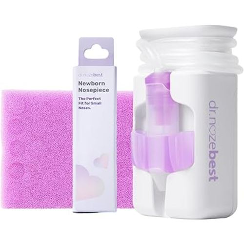 Dr. Noze Best NozeBot On The Go Starter Bundle | Electric Baby Nasal Aspirator with Newborn Nosepiece & 40 Filters | Affordable Baby Gift & Registry Essential for Congestion Relief