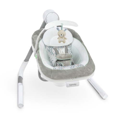 Ingenuity Anyway Sway Vibrating Portable Infant Baby Swing Spruce, Blue
