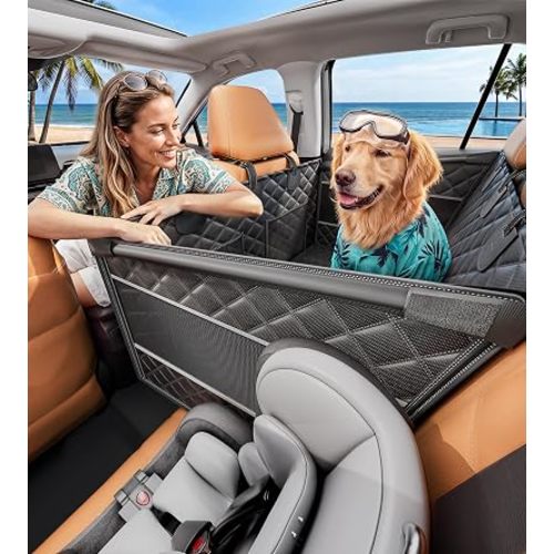 Doglike Heavy Duty Dog Car Seat for Back Seat, Hard Bottom Rigid Support