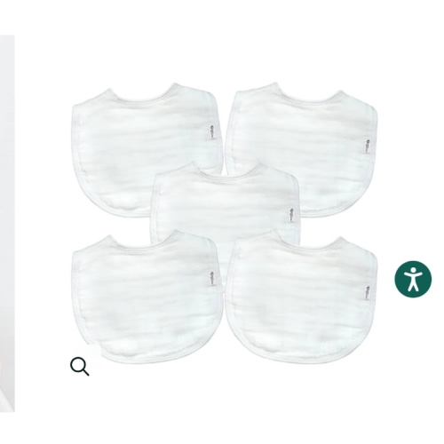 green sprouts® Muslin Bibs made from Organic Cotton (5 pack)