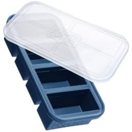 Souper Cubes 1 Cup Silicone Mold for Food with Lid, Blueberry, 1-Pack