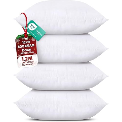 Utopia Throw Pillows - 18 x 18 (Set of 4)