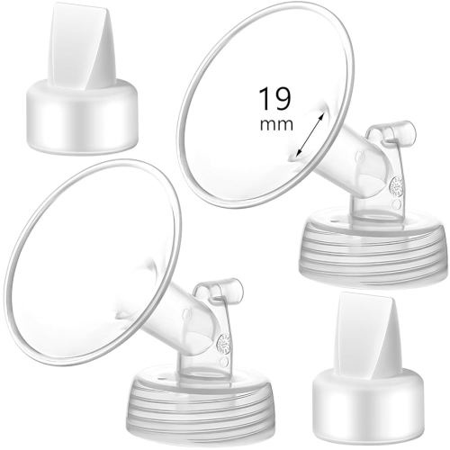 19mm Flange and Duckbill Valve Compatible with Spectra S1 S2 9 Plus Breastpump Replacement to Spectra Pump Parts, Not Original, Replace Spectra Accessories.