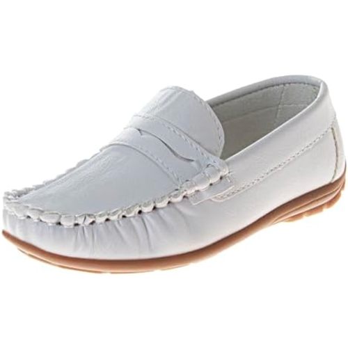 Josmo Boys Moccasin Driving Loafers - Casual Dress Penny Slip On Boat Shoes (Sizes: 5-10 Toddlers / 11-13 Little Kids / 1-5 Big Kids)