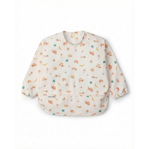 Loulou Lollipop Long Sleeve Bib - French Breakfast