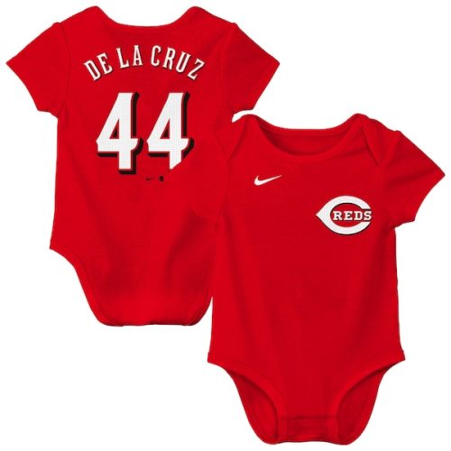 Elly De La Cruz Cincinnati Reds Nike Newborn Name & Number Fuse Bodysuit - Red
