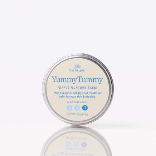 Yummy Tummy Nurture Nipple Balm – Multi-Use Spot Treatment for Nipples, Dry Spots & Lips | 100% Natural Balm with Lanolin, Beeswax & Vitamin E | Baby-Safe & Breastfeeding Friendly