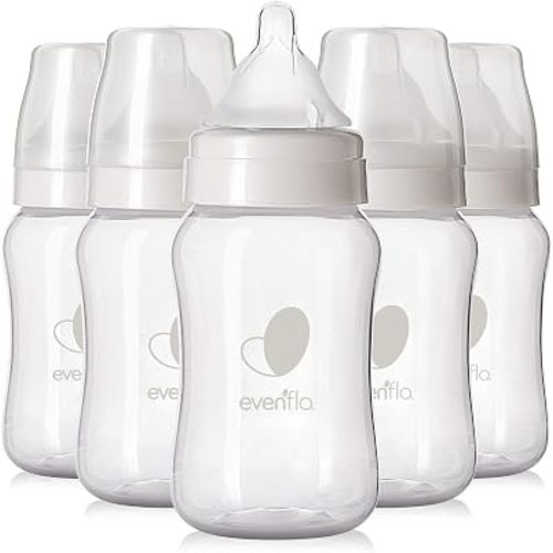 Evenflo Feeding Premium Proflo Venting Balance Plus Wide Neck Baby, Newborn and Infant Bottles - Helps Reduce Colic - 9 Ounce (Pack of 6)