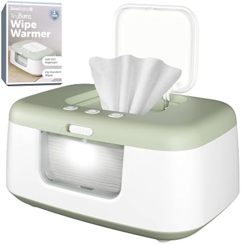 Jool Baby TinyBums Baby Wipe Warmer & Dispenser with LED Changing Light & On/Off Switch (Sage)