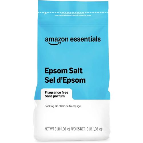 Amazon Essentials Epsom Salt Soak, Magnesium Sulfate USP, 3 Pound, 1-Pack (Previously Amazon Basics)