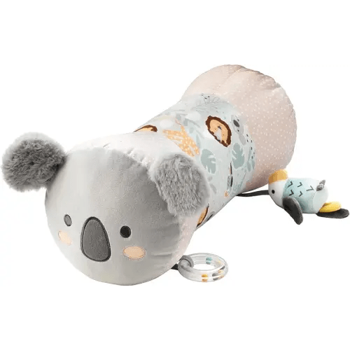 Nuby Animal Adventures Tummy Time Pillow - Infant Sensory Toy with Baby-Safe Mirror - Koala