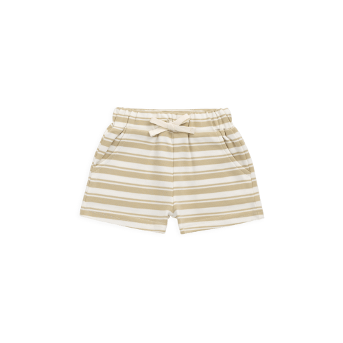 Pima Cotton Wesley Short - Double Stripe Hay/Cloud – Jamie Kay USA