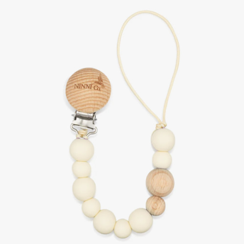 Ninni Co. Marshmallow Cream Pacifier Clip
