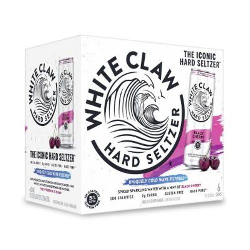 White Claw Black Cherry Hard Seltzer - 6pk/12 fl oz Slim Cans