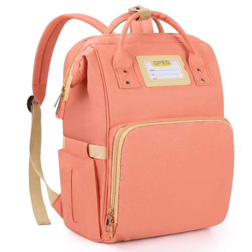 Diaper Bag Backpack, Multifunction Baby Changing Bags with Stroller Straps & Insulated Milk Bottle Pockets, Large Capacity Nappy Back Pack Bag for Boys Girls, Waterproof and Stylish(Pink)