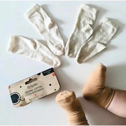 Pure (no dye) Kids Socks | 98% Organic Cotton – Q for Quinn