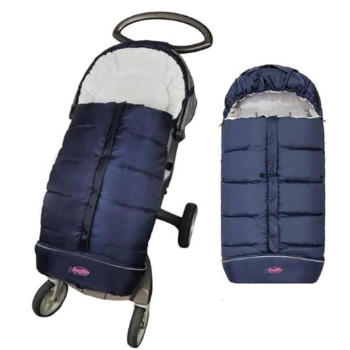 Go 3 Seasons Stroller Footmuff, Warm Bunting Bag for Toddlers, Waterproof Universal Stroller Sleeping Bag, Anti-Slip,Extendable, Height Adjustable, Safety Reflective Strips, Toddler Stroller footmuff - Navy - Toddler-L