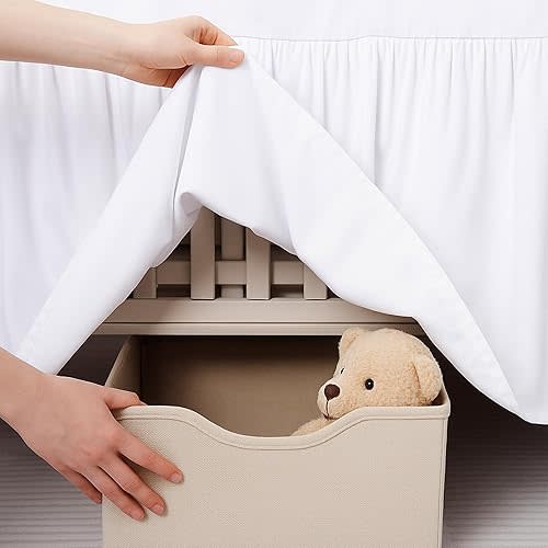 White Crib Bed Skirt