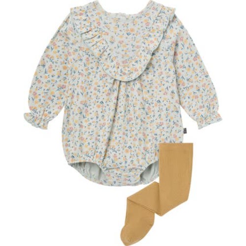 Bubble Romper and Tights Set, 6-9M
