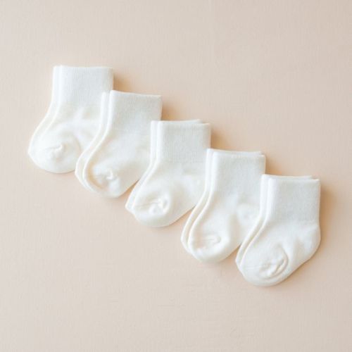 Kyte Baby Quarter Socks Combo 5-Pack in Cloud Cloud 3-6 months