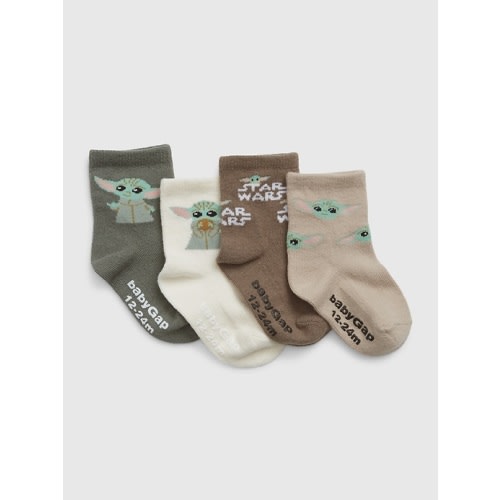 babyGap | Star Wars™ Grogu™ Crew Socks (4-Pack) in multi