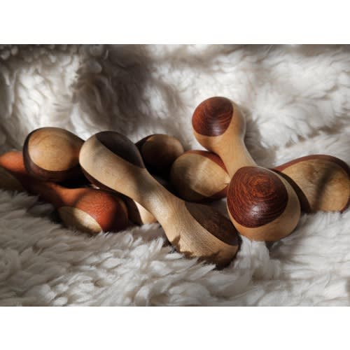 Hand Turned Double Baby Rattle