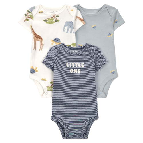 Carter's Child of Mine IB 3PK Bodysuits - Blue Safari - Walmart.ca