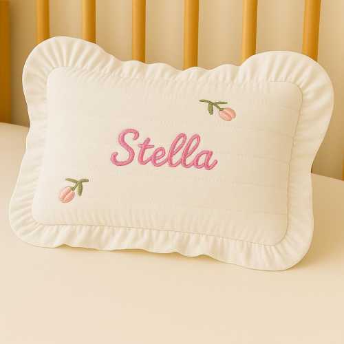 Christmas Gift Personalized Baby Name Pillow, Custom Embroidered Newborn Gift, Baby’s First Christmas Nursery Decor,Holiday Baby Shower Gift