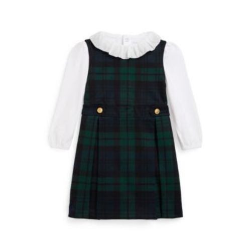 Baby Girls 2-Piece Ponte Roma Bodysuit and Dress Set