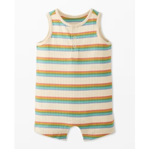 Baby Sleeveless Ribbed Shortie Romper