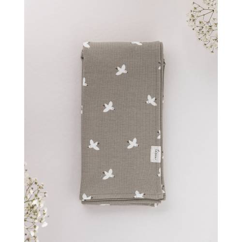 Cotton Waffle Baby Blanket Newborn  Blanket Knitted Soft Swaddle Neutral Cozy by TISU Matcha