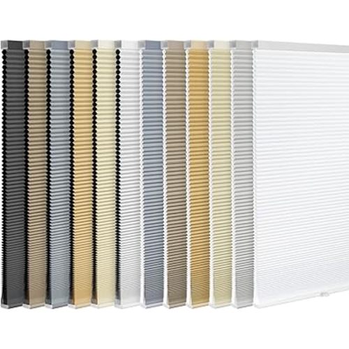 LazBlinds Cordless Cellular Shades, Blackout Privacy Honeycomb Shades for Home, Thermal Insulation Noise Reduction Blinds for Windows, 36'' W x 64'' H, White