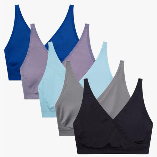 Suekaphin 5pack Nursing Bra Maternity Bra Breastfeeding Sleeping/Sleep Bra Pregnancy Women's Seamless Bralette Wirefree