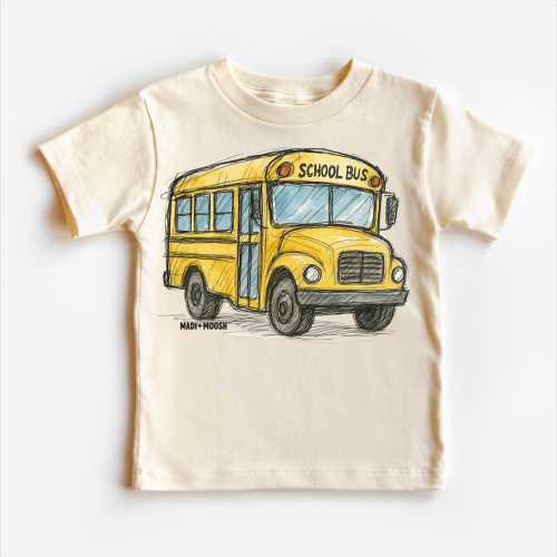Retro Yellow School Bus Shirt, Toddler, Kids T-Shirt, Sweatshirt, Long Sleeve Tee