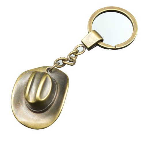 1 Pcs Cowboy Hat Metal Keychain For Men Women Backpack Purse,Key Chains Key Ring For Car,Cowboy Hat Halloween Party Decoration