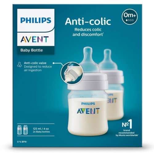 Avent Anti-Colic Baby Feeding Bottle BPA Free 2 x 125ml