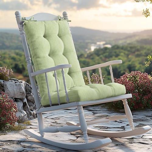 Codi Rocking Chair Cushions Outdoor, Water Resistant Rocker Chairs Replacement Cushion Set for Patio Porch Garden - Fits Most Standard Rockers, Sage 1PK