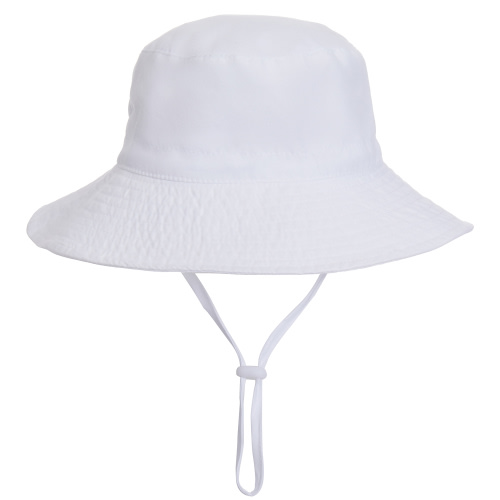 Baby Solid Color Bucket Hat Sunscreen Adjustable Wide Brim Beach Basin Hat For Girls And Boys